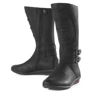  ICON WOMENS SACRED LEATHER BOOTS BLACK 8: Automotive