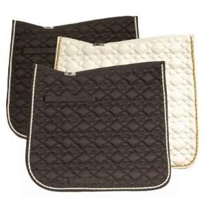 Roma Ecole Dressage Cotton Flower Quilt Pad BlackWhiteGold  