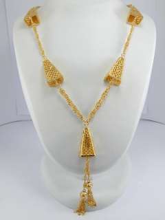 LOOK DUBAI SET INDIA 22K 24K Gold gp Earrings Necklace  