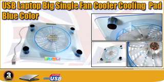 Single Fan Ultra quiet USB Powered LED Notebook ps3 Cooler Cooling Pad 