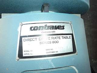CONTRAVES DIRECT DRIVE RATE TABLE SERIES 800 M/N 811  