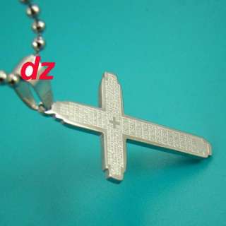B5310 Mens Stainless steel Cross Style Chain Pendant Necklace Fashion 
