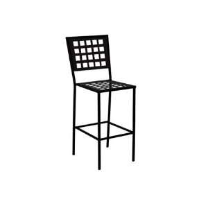   Steel Metal Side Patio Bar Stool Flagstone Finish