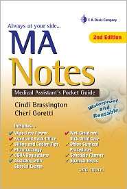 MA Notes Medical Assistants Pocket Guide, (0803627467), Cindi 