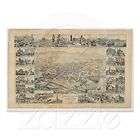 Nevada City CA Panoramic Map 1856 15 x11 Print  