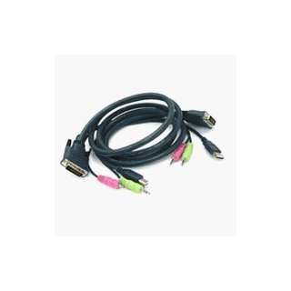  6FT Universal Dvi USB KVM Cable with Audio: Electronics