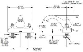 Delta Leland 2578 RBLHP Centerset Bathroom Lavatory Faucet   Oil 