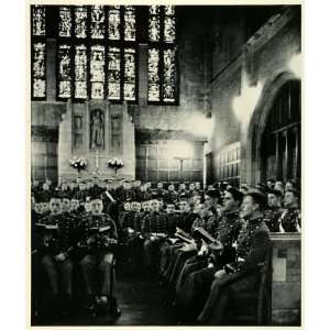 : 1936 Print West Point Military Academy Cadet Choir Church Services 