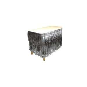    Silver Metallic Fringed Table Skirt: Health & Personal Care