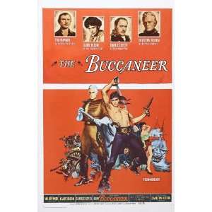The Buccaneer Poster C 27x40 Yul Brynner Charlton Heston Claire Bloom 