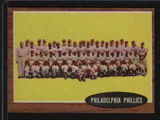 1962 Topps Set Break # 294 Phillies team card NRMT MT  