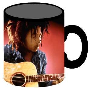  Silver Buffalo Bob Marley and Guitar, Jumbo Ceramic Mug 