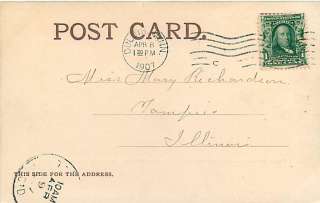 mailed 1907 writing on the front typical signs of aging minor smudges 
