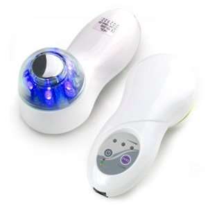   in a hand held portable facial massager to reduce acnes and blemishes