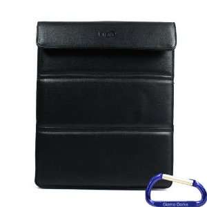 Gizmo Dorks Faux Leather Case / Stand (Black) with Carabiner Key Chain 