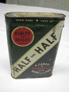 Vintage Half and Half Tobacco Tin  