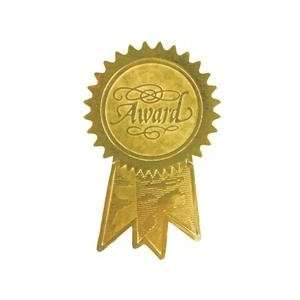   Award Ribbon Gold Embossed Certificate Seals