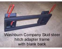 Quick Attach Skid steer adapter hitch with blank heavy duty bar frame