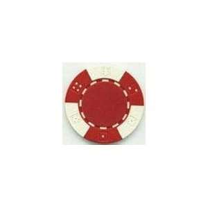  Vintage Dice Poker Chips, Red, Clay, 11.5 Grams, Set of 25 