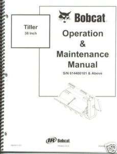 Bobcat 38 inch tiller Operators Operation Manual  