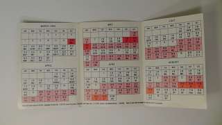 1965 Dodgers Baseball Schedule Vintage World Series Championship Year