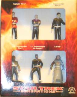 Star Trek Generations PVC Figure Set of 6, Applause NEW  