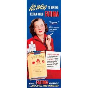  1950 Ad Fatima Cigarettes Cameron Richmond Liggitt Myers 
