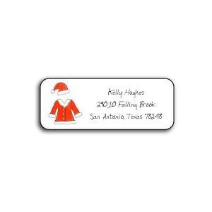    personalized holiday address labels   santa suit: Home & Kitchen