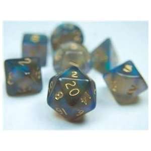   Dice Set (Fire Opal Black) role playing game dice + bag: Toys & Games