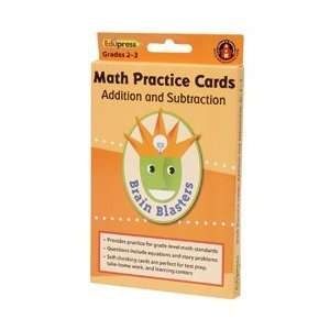 Brain Blasters Math Practice Cards, Addition/Subtraction 
