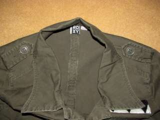 ROXY * SMOKEY TRIBE * Army Green Cord Elastic Waist Jacket NWT Womens 