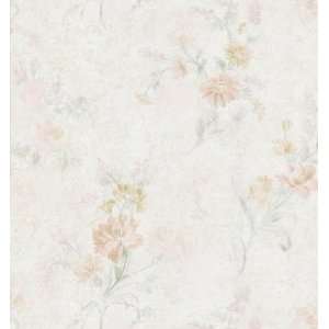   III Deeply Embossed Floral Wallpaper, 20.5 Inch by 396 Inch, Pastels