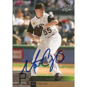  Matt Capps Signed Pittsburgh Pirates 2009 UD Card 