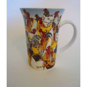  Paul Cardew ROOSTERS Large 14 oz. Coffee Mug Kitchen 
