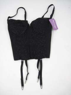 NWT DOMINIQUE Black Corset Bra Top Sz 36D  