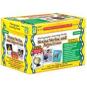    Nouns Verbs And Adjectives Photo Learning Cards Toys & Games