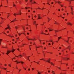    407 Opaque Red Miyuki Square Seed Beads Tube: Arts, Crafts & Sewing