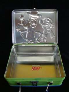 Toy Story Woody Buzz Lightyear Tin Metal Lunch Box Disney Pixar MINT 