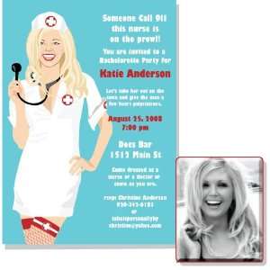 2003 Nurse Bachelorette Party Invitations Health 