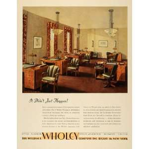  1931 Ad William F Wholey Office Design Furniture Art 