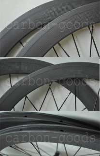 700C 3k Matte Finish Carbon Fiber Road Bike 60mm Clincher Wheels 