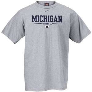 Nike Michigan Wolverines Ash Practice T shirt  Sports 