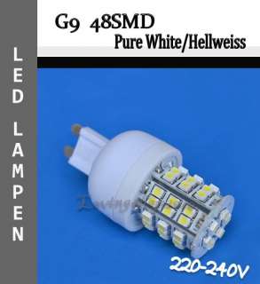 G9 LED Lampe Strahler Licht 48 SMD Hellweiss Rundstrahler 360° Lampen 