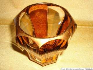 Kristall Vase mit Vergoldung Böhmen Haida F.Egermann  