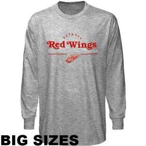  NHL Majestic Detroit Red Wings Big Sizes Arch Long Sleeve 