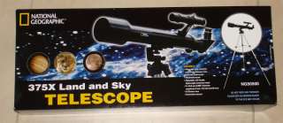 National Geographic Land Sky Telescope 375X 50MM New  