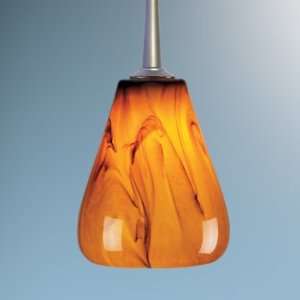  Lucy One Light Pendant Finish: Chrome, Glass Color: Brown 