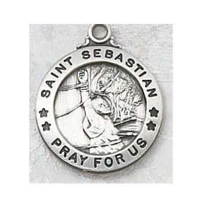  Sterling Silver St. Sebastian Medal: Jewelry