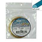 21 gauge Half Round Wire, Gold Plated 4 yds