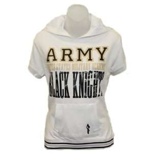  Army Black Knights Womens Cap Sleeve Hoodie: Sports 